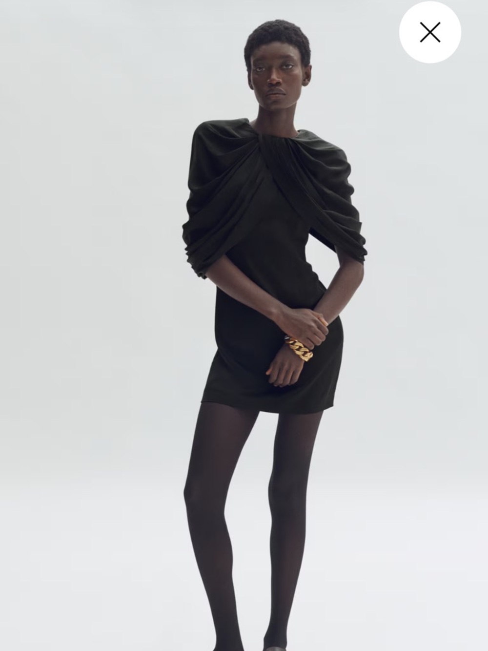 STELLA MCCARTNEY H&M DRAPED SATIN MINI DRESS XXS